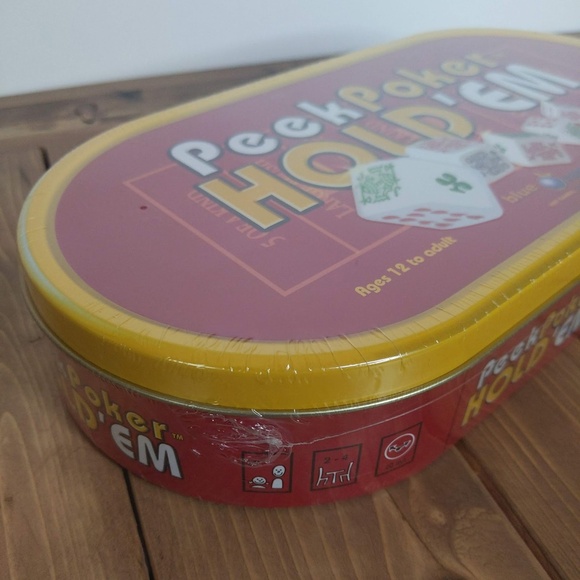Peek Poker Hold’em Game with Travel Storage Tin/New.Sealed - Picture 2 of 4